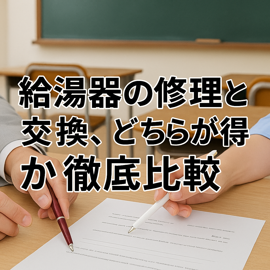 給湯器の修理と交換、どちらが得か徹底比較