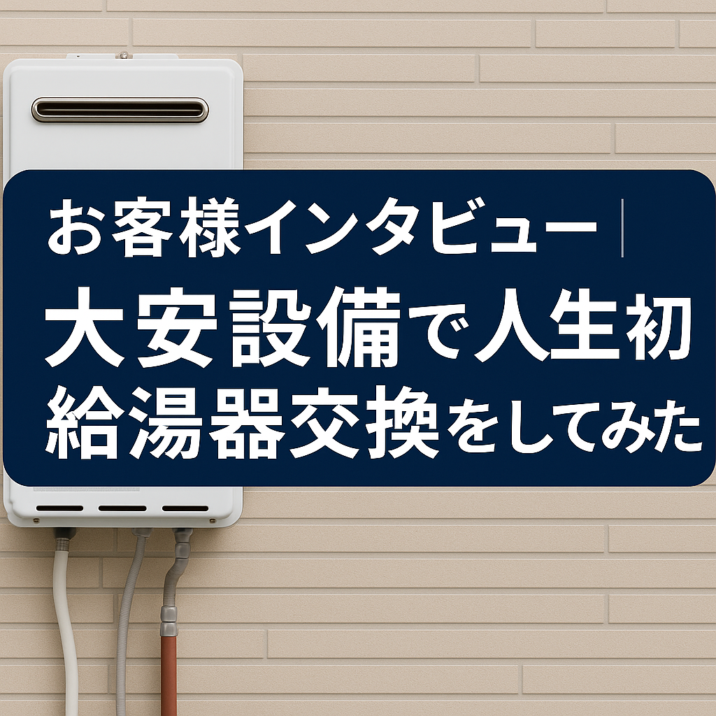 お客様インタビュー｜大安設備で人生初の給湯器交換をしてみた