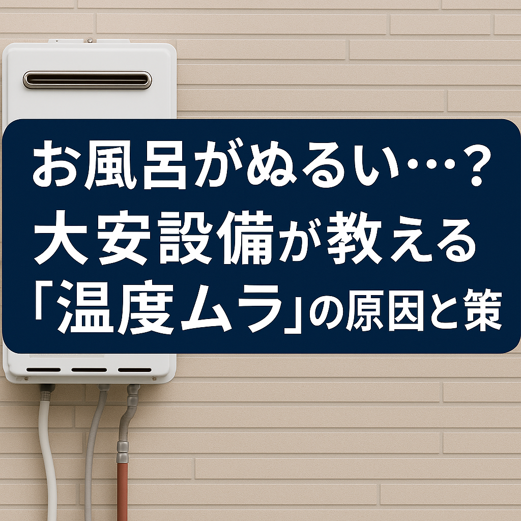 お風呂がぬるい…？大安設備が教える“温度ムラ”の原因と対策