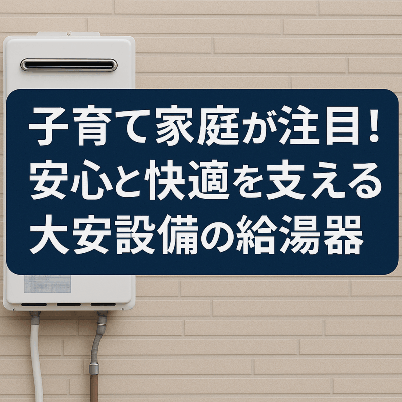 子育て家庭が注目！安心と快適を支える大安設備の給湯器
