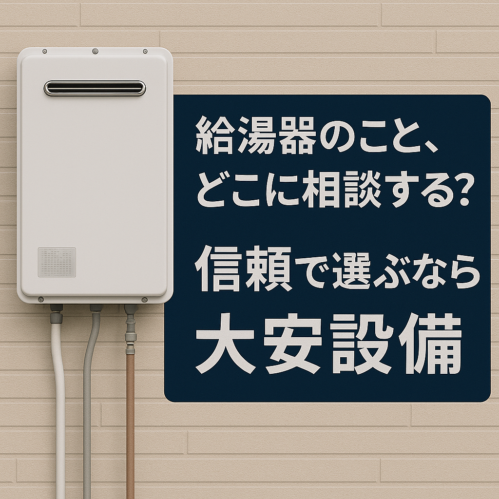 給湯器のこと、どこに相談する？信頼で選ぶなら大安設備