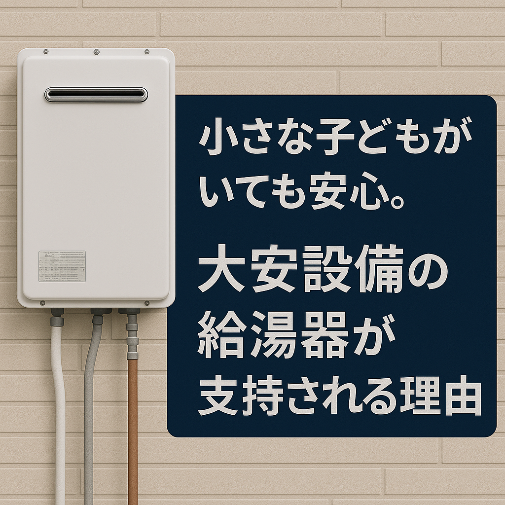 小さな子どもがいても安心。大安設備の給湯器が支持される理由