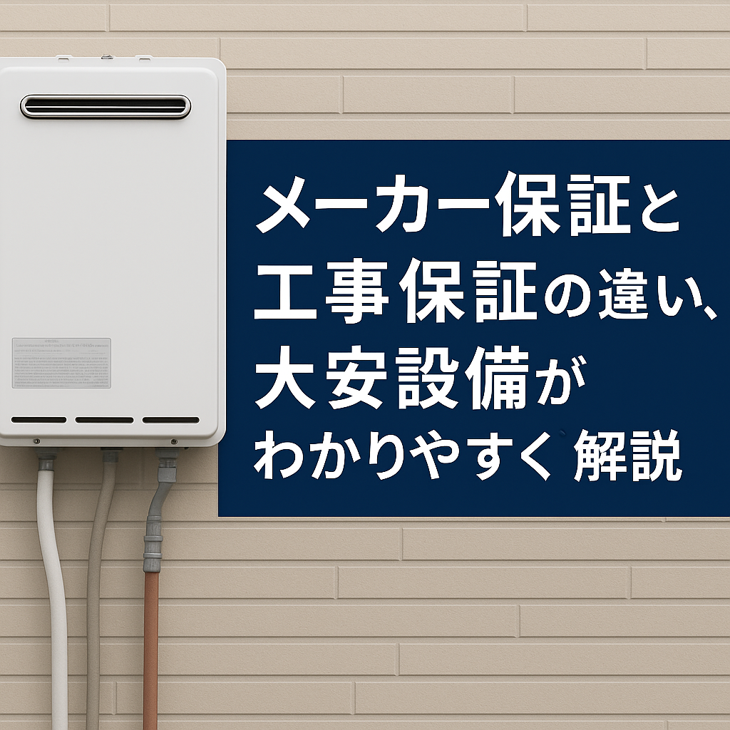 メーカー保証と工事保証の違い、大安設備がわかりやすく解説