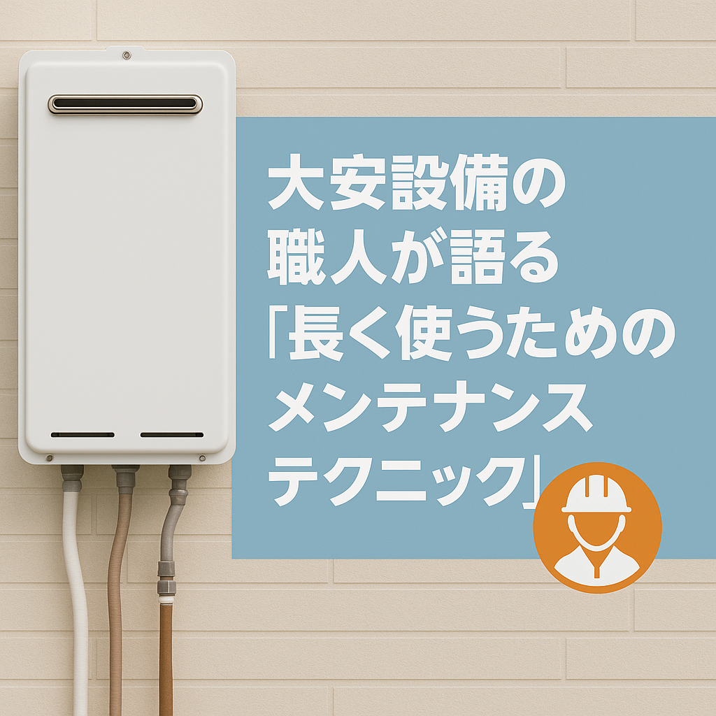 大安設備：給湯器を長く使うには「日々の積み重ね」がカギ